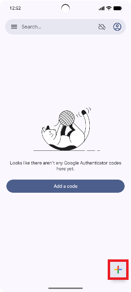 "Image shows the plus button in the bottom right corner"